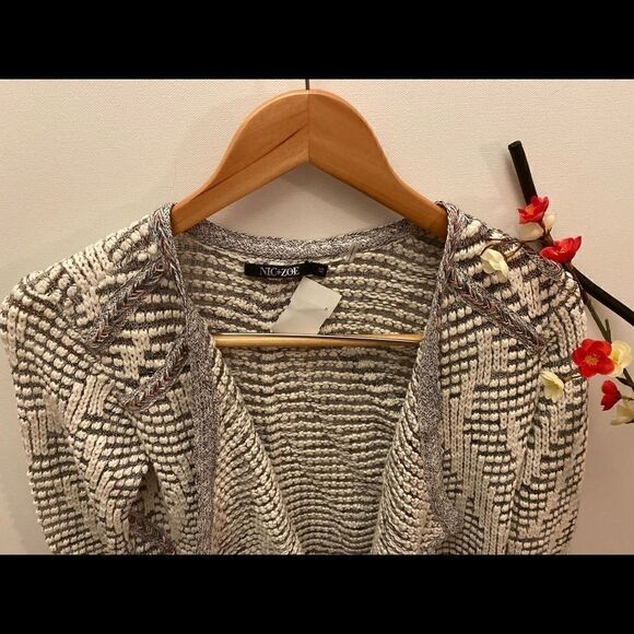 Nic +Zoe embroidered cardigan size: x Small - Picture 2 of 6